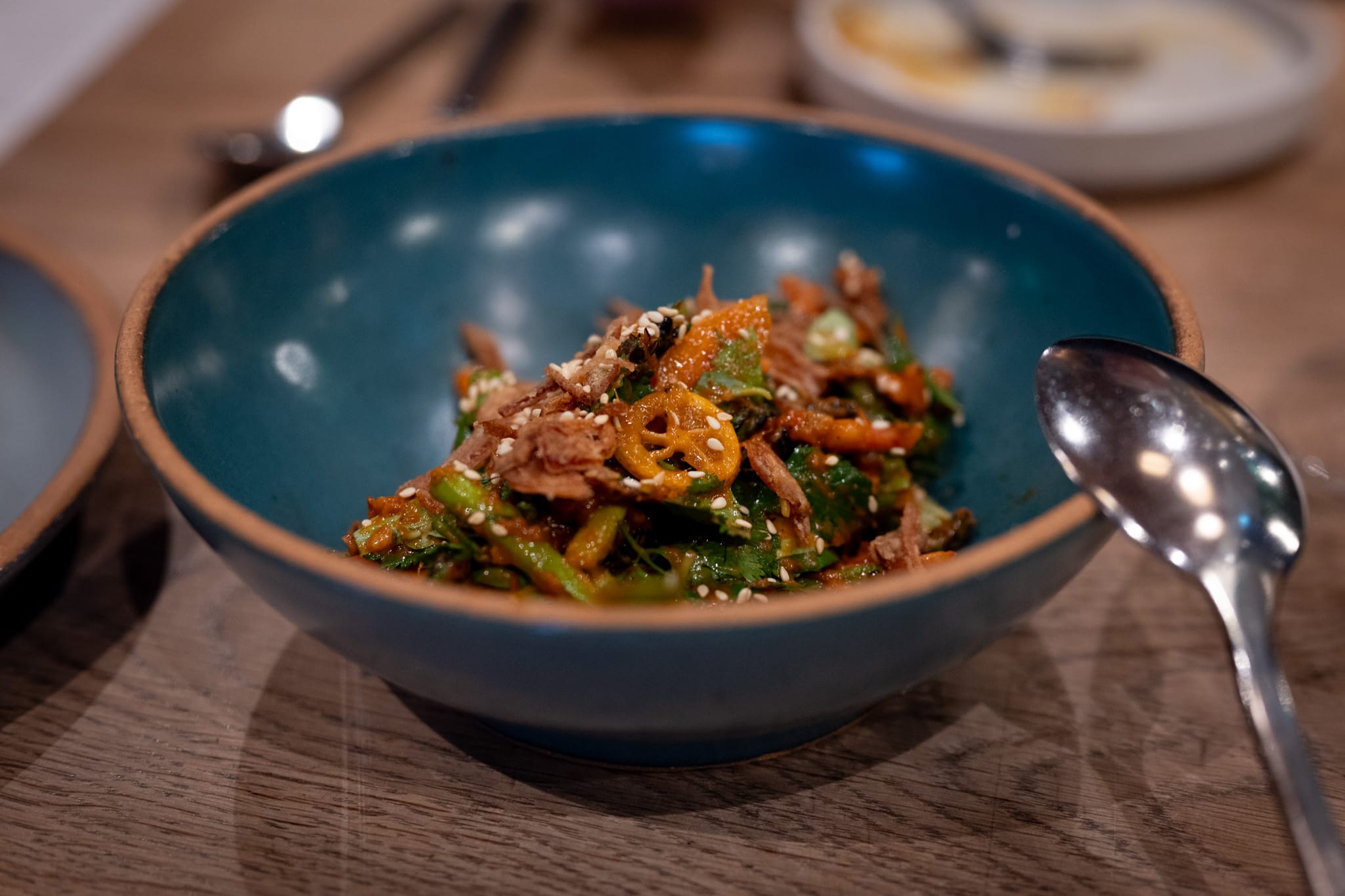 Charred asparagus salad