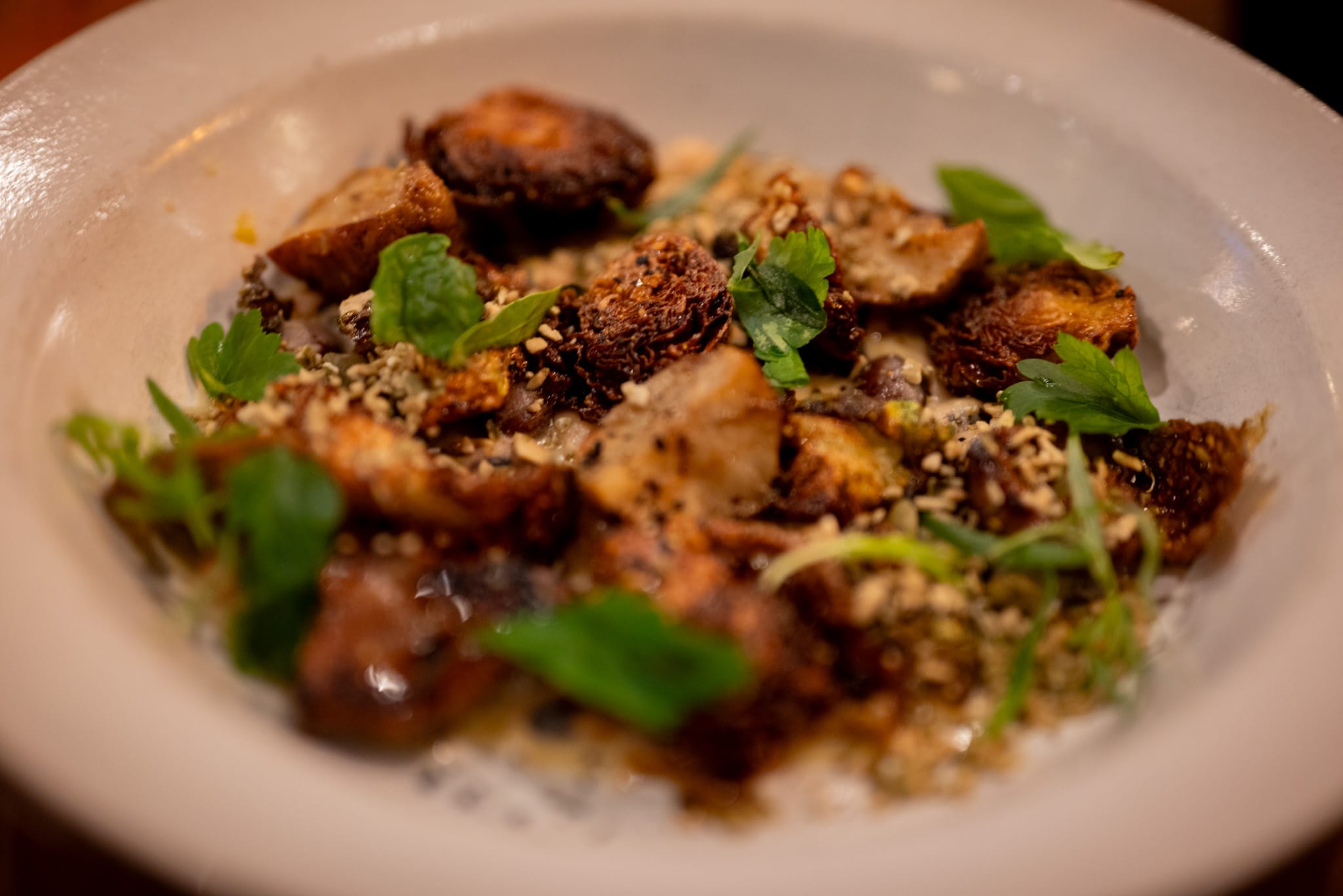 Sunchoke and brussels sprout salad