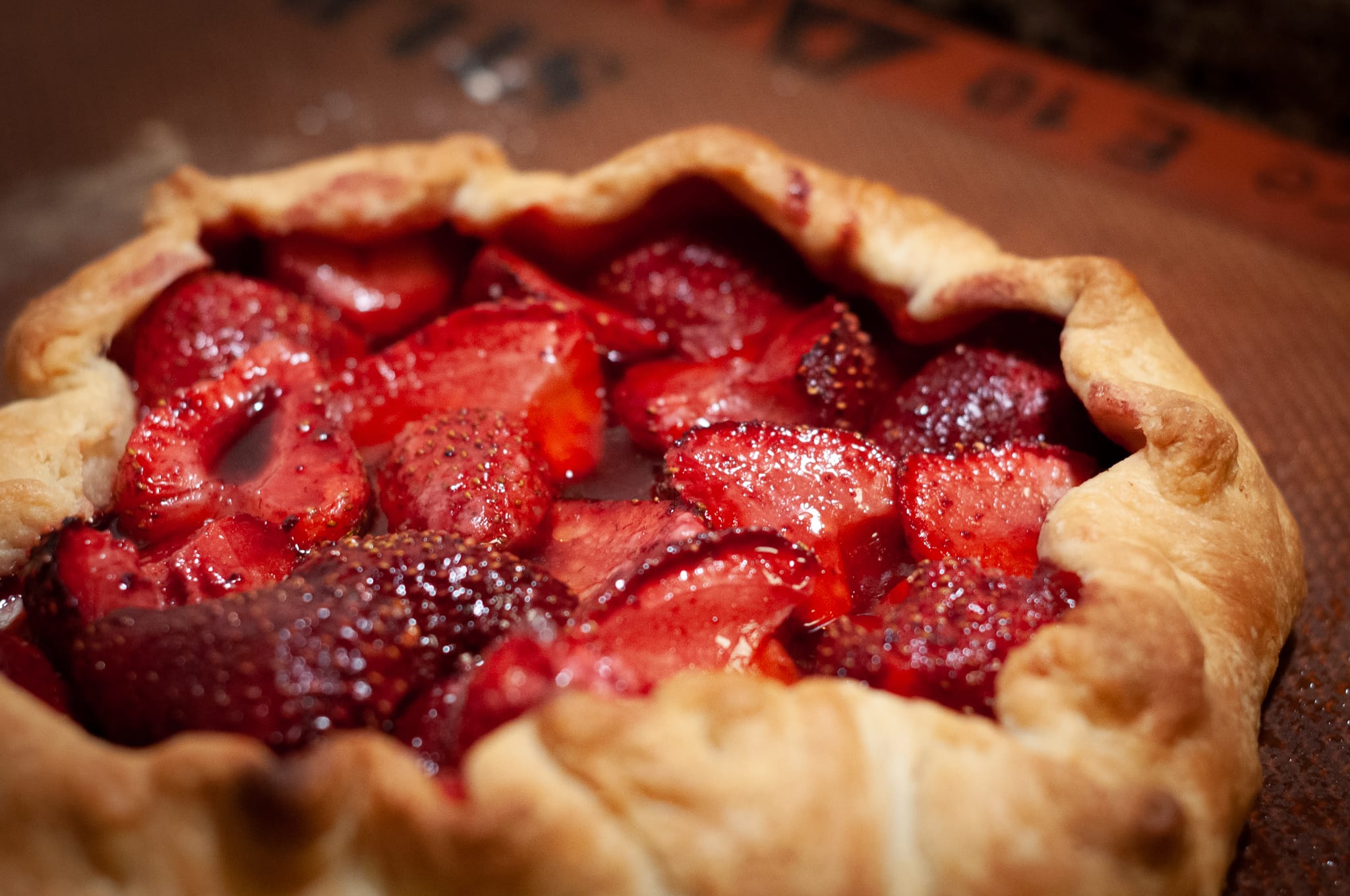 Strawberry galette