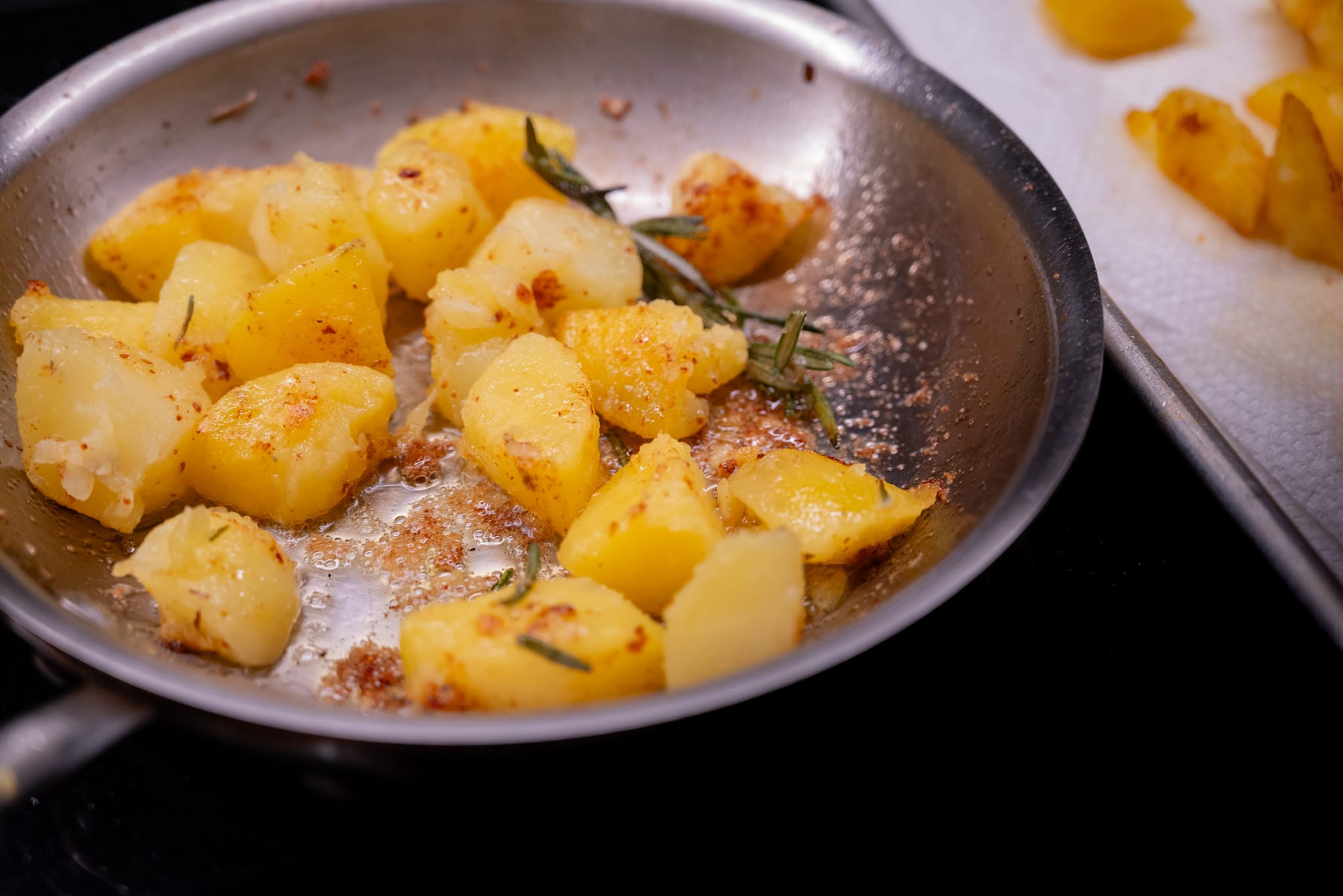Potatoes cooking