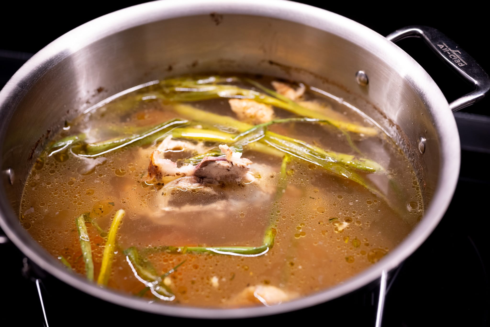 Chicken stock in progress