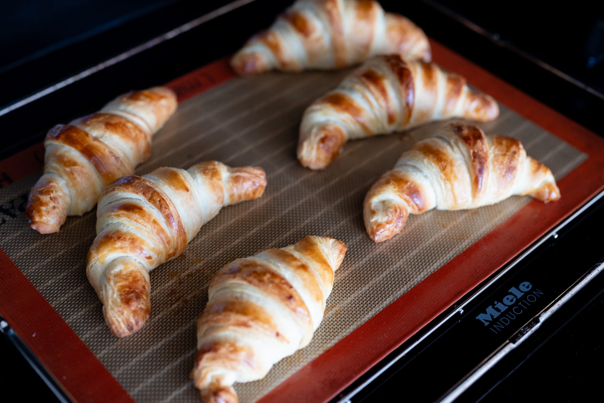Croissants after baking