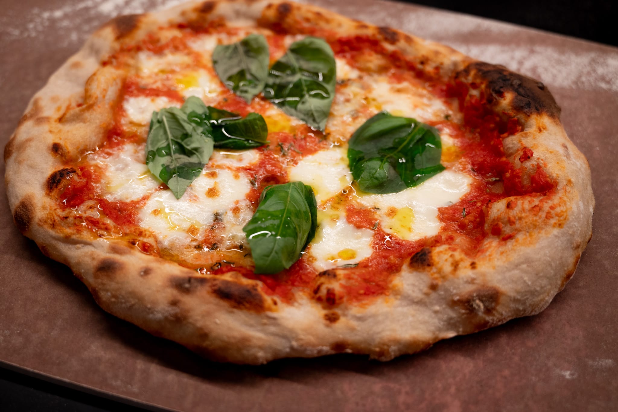 Pizza on a cutting board