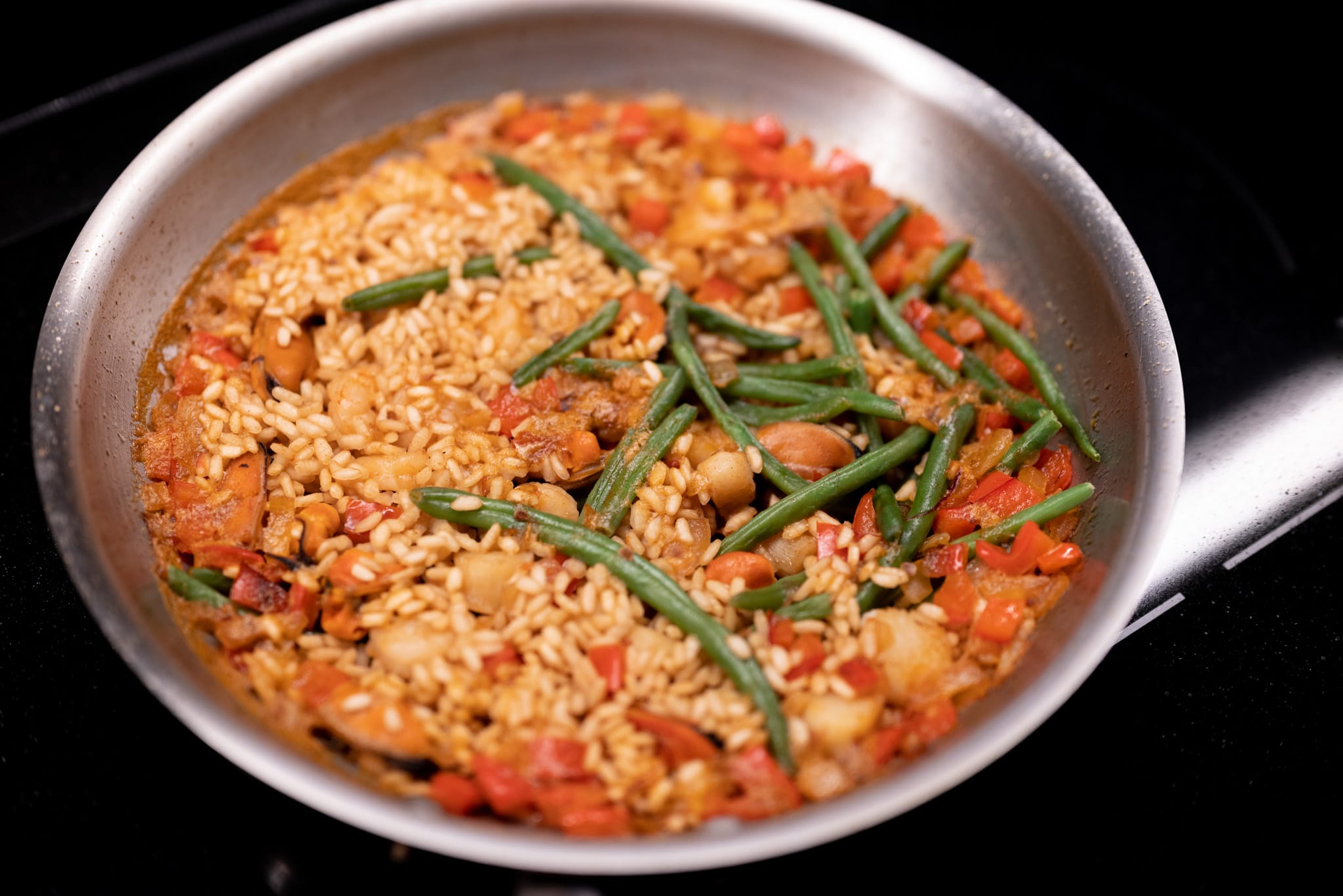 Cooking paella