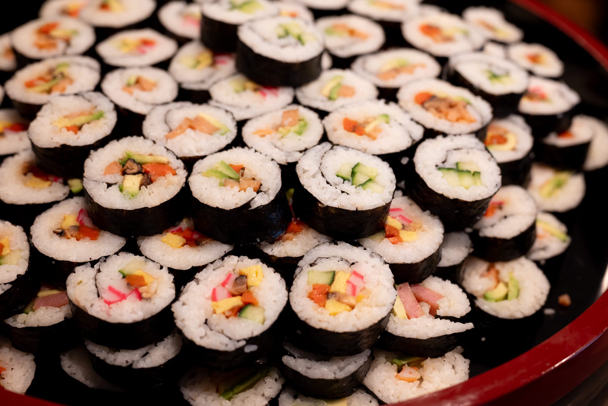 A platter of sushi