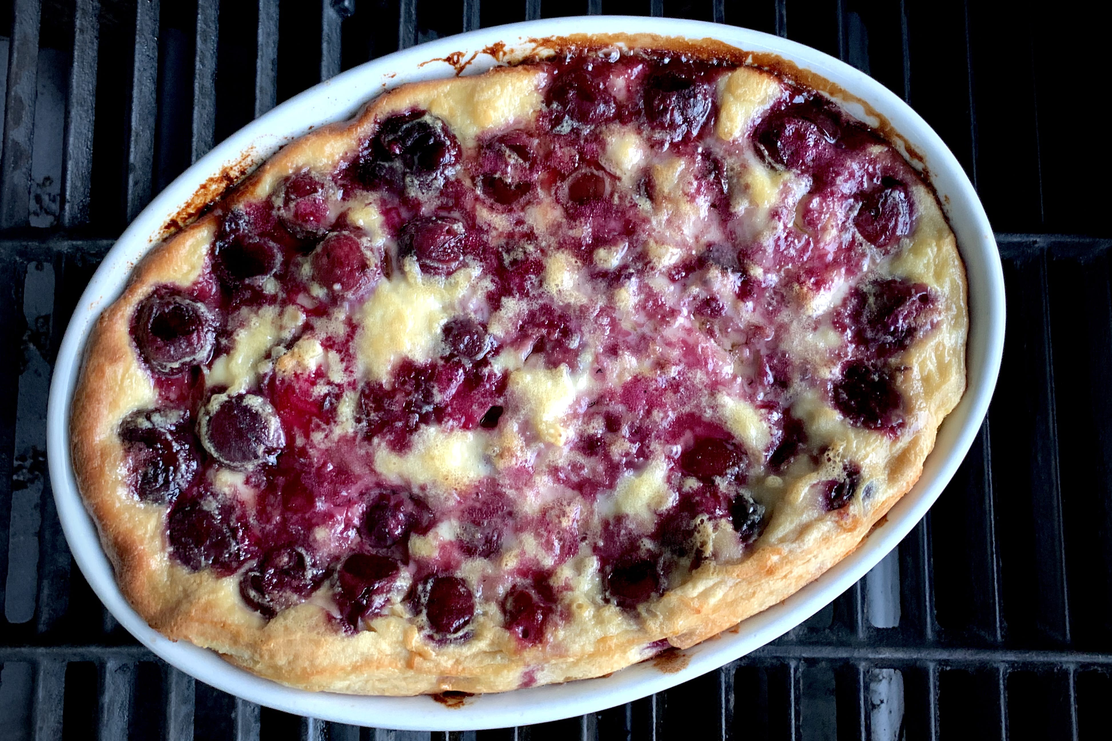 Clafoutis on the grill