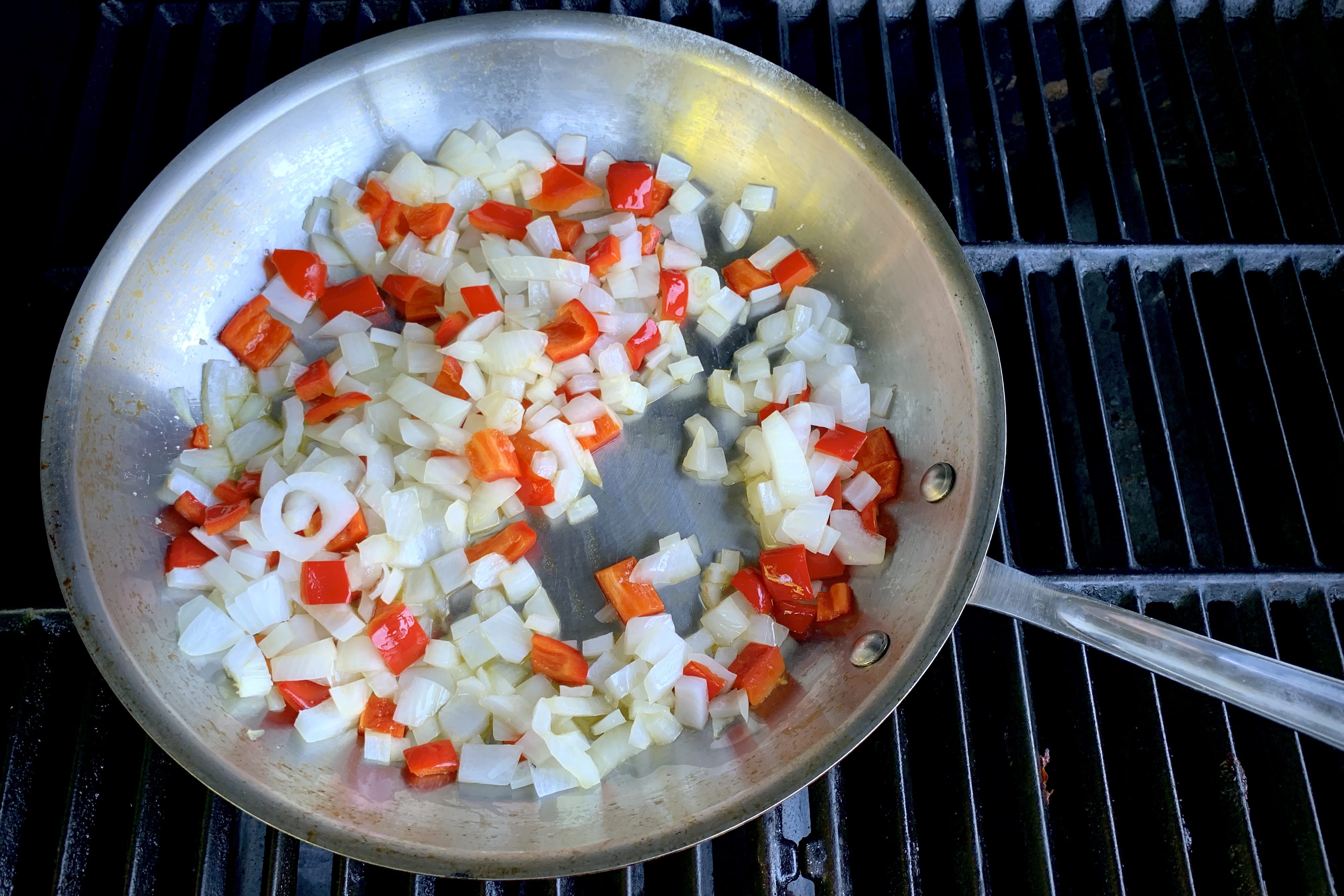 Paella in progress