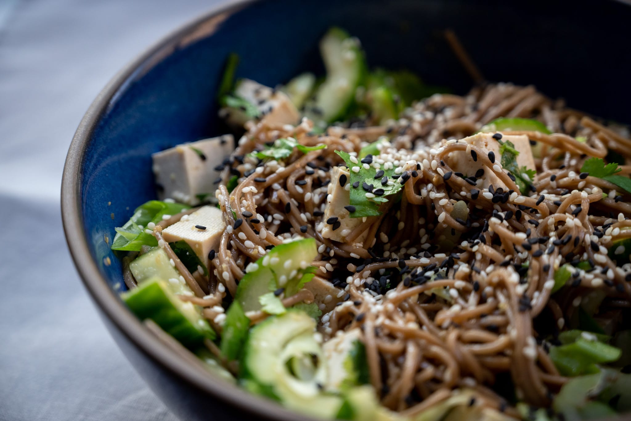 Soba noodle salad