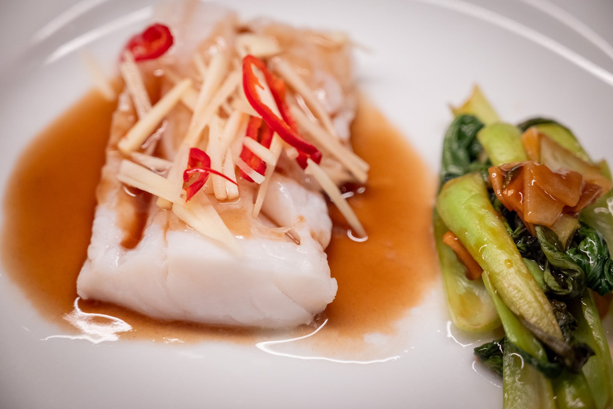 Cod with tamarind sauce