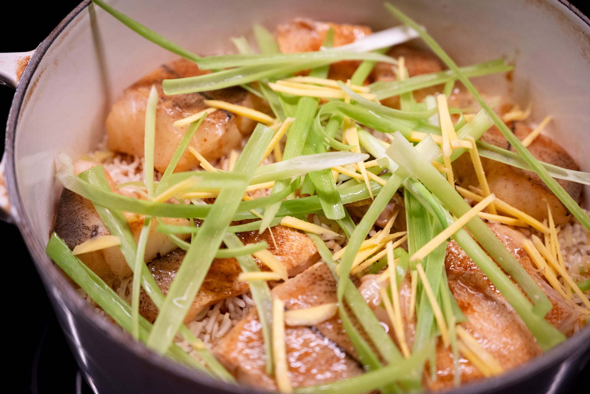 Ginger fish and rice