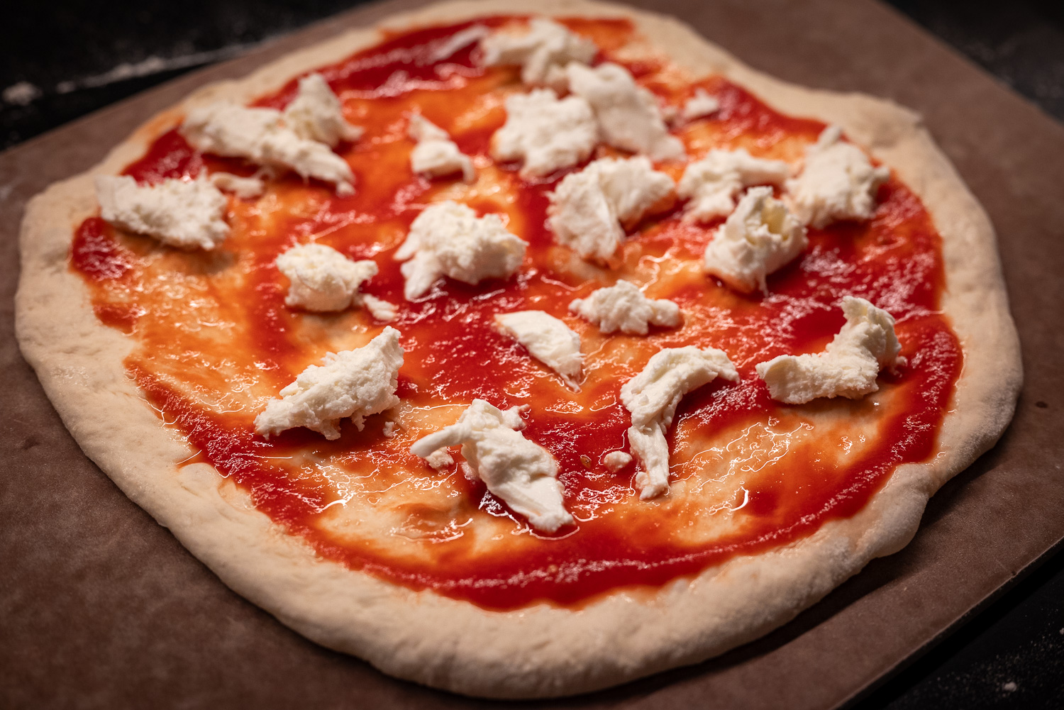 Pizza ready to bake