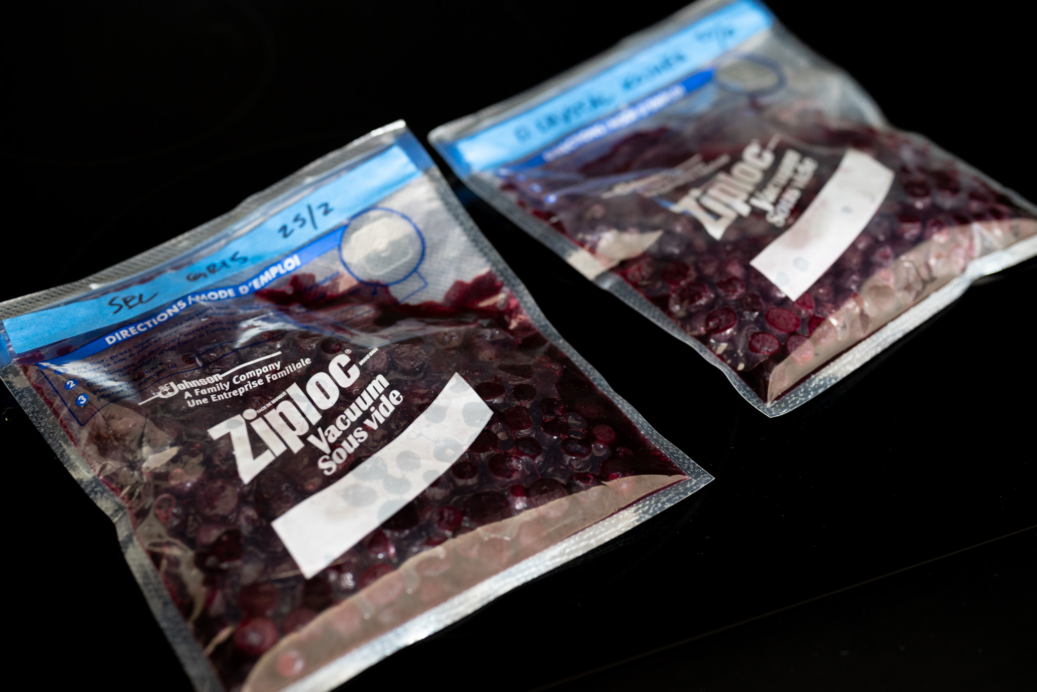Blueberries fermenting