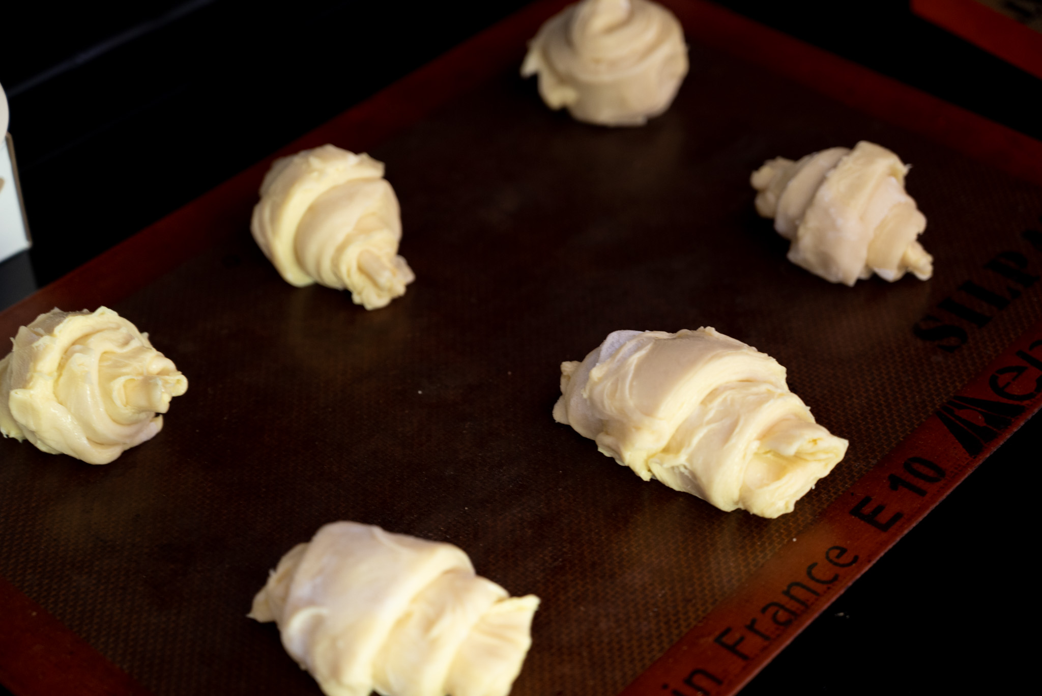 Croissants about to rise