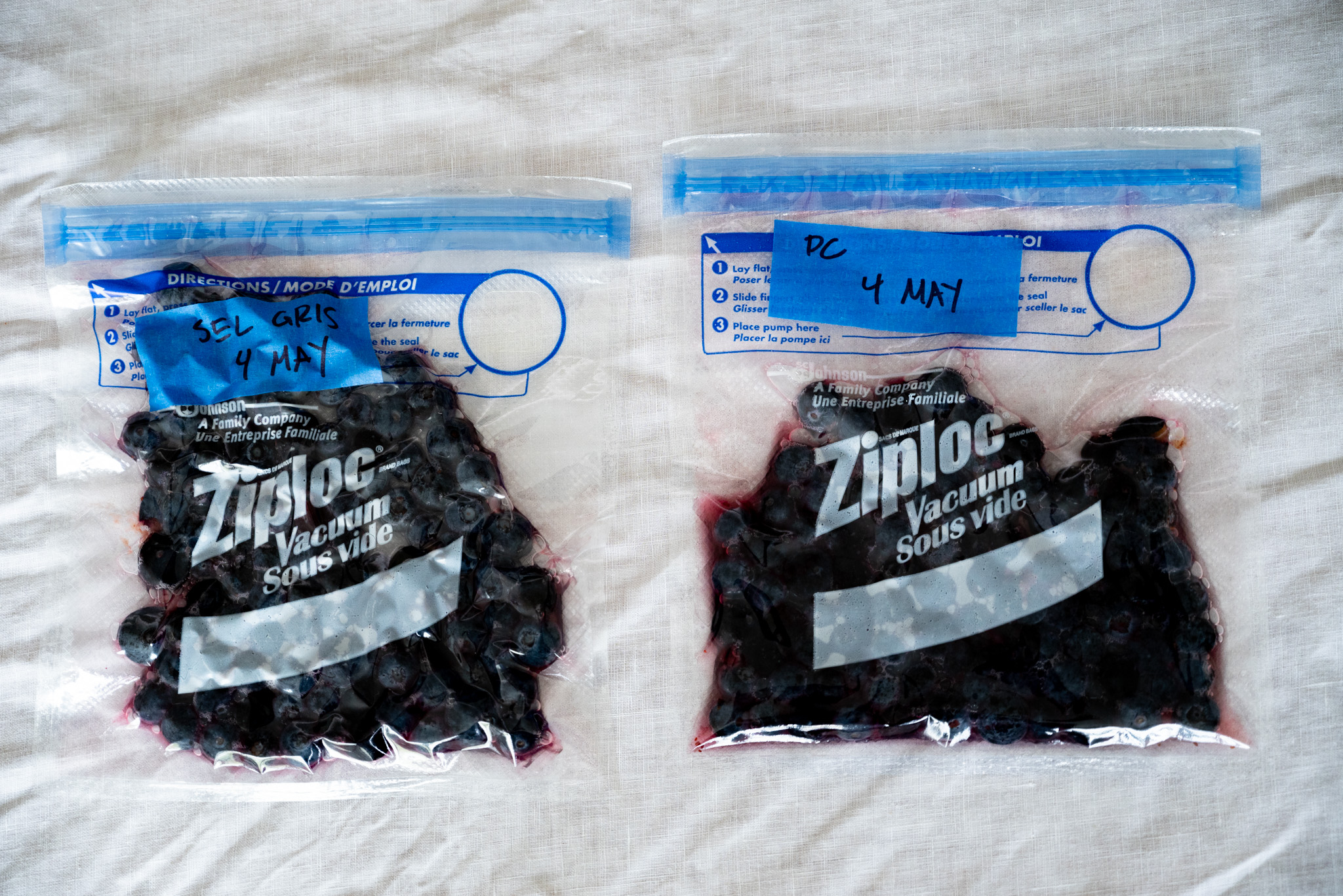 Blueberries fermenting