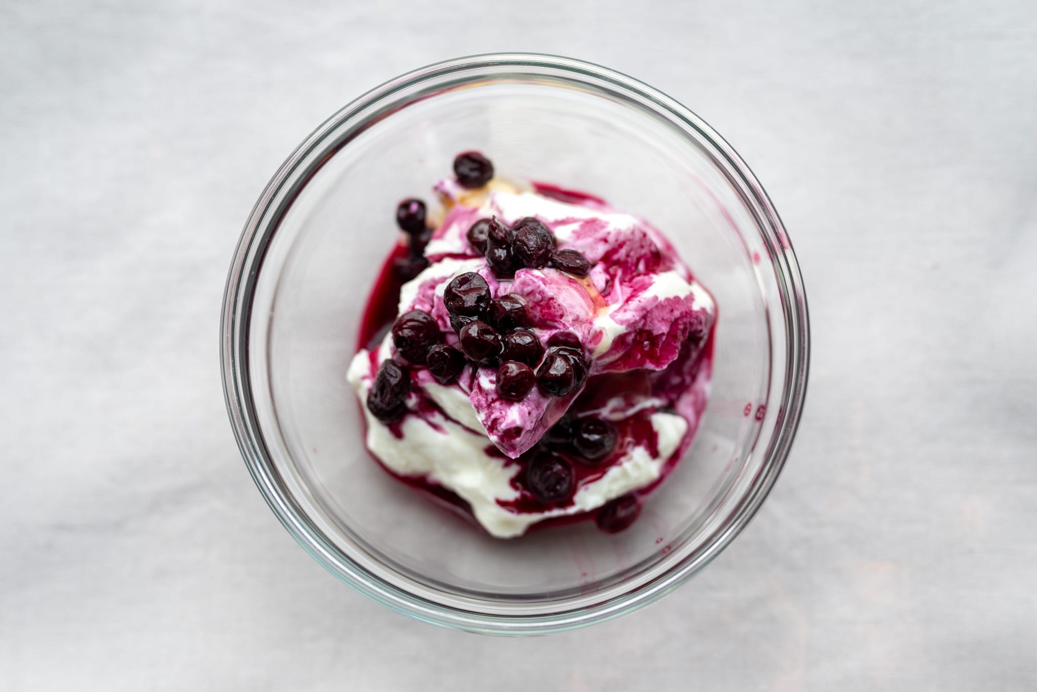 Lacto-fermented blueberries over Greek yogurt with honey