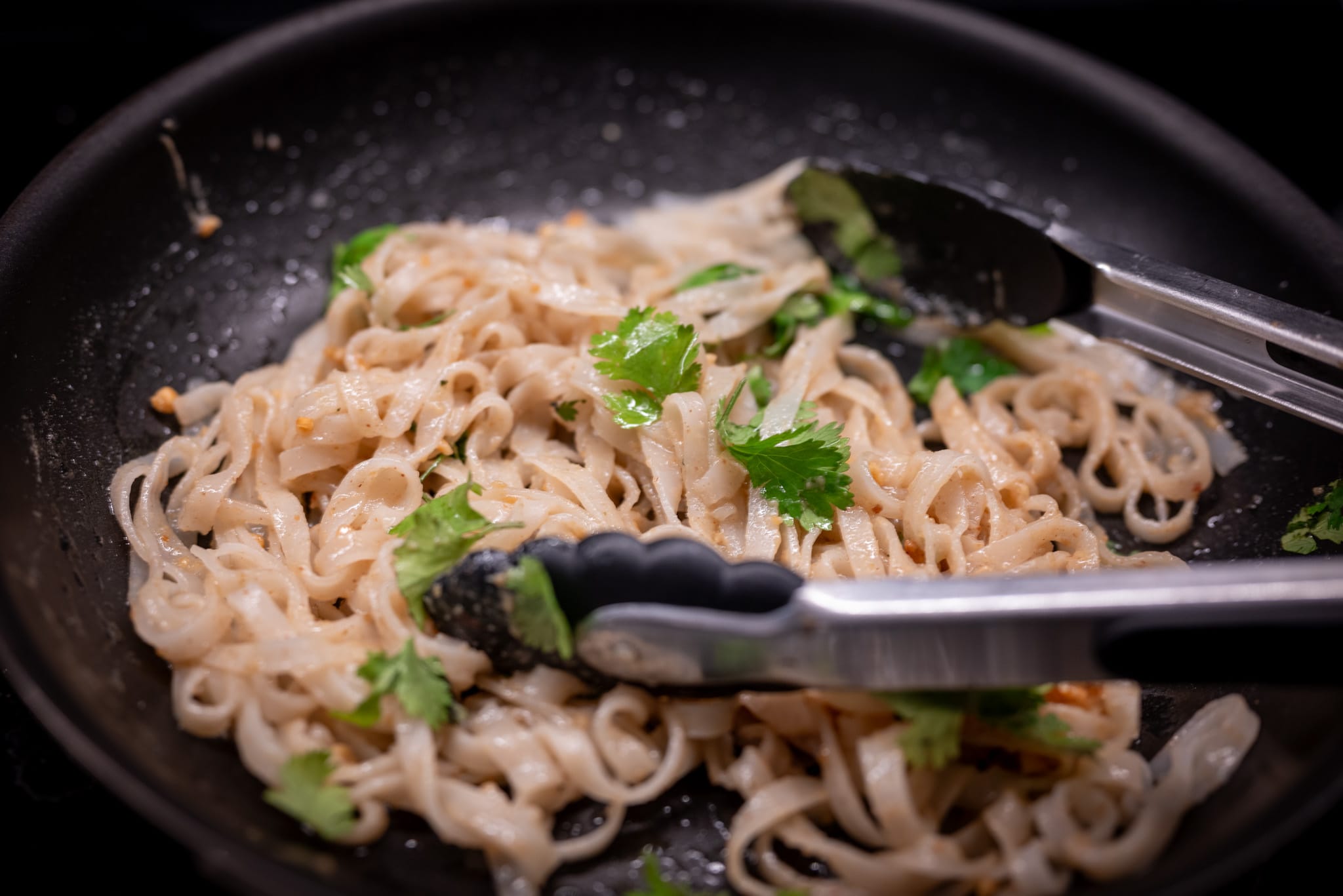 Improvised spicy peanut noodles