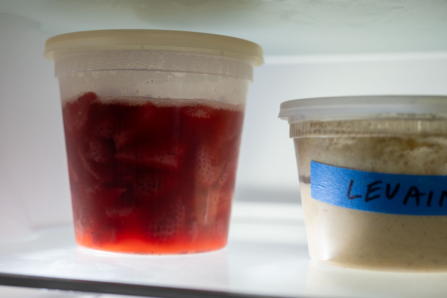 Lacto strawberries in the refrigerator