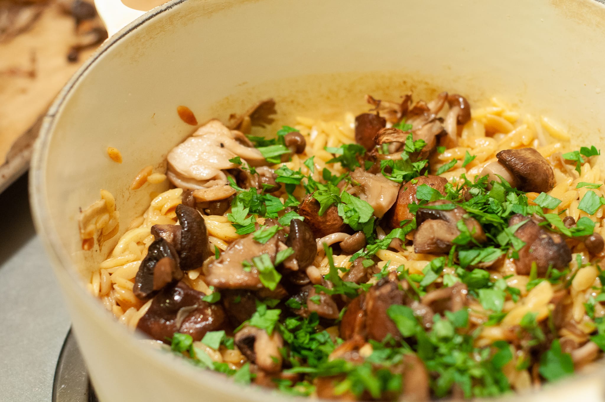 Ottolenghi orzo with mushrooms