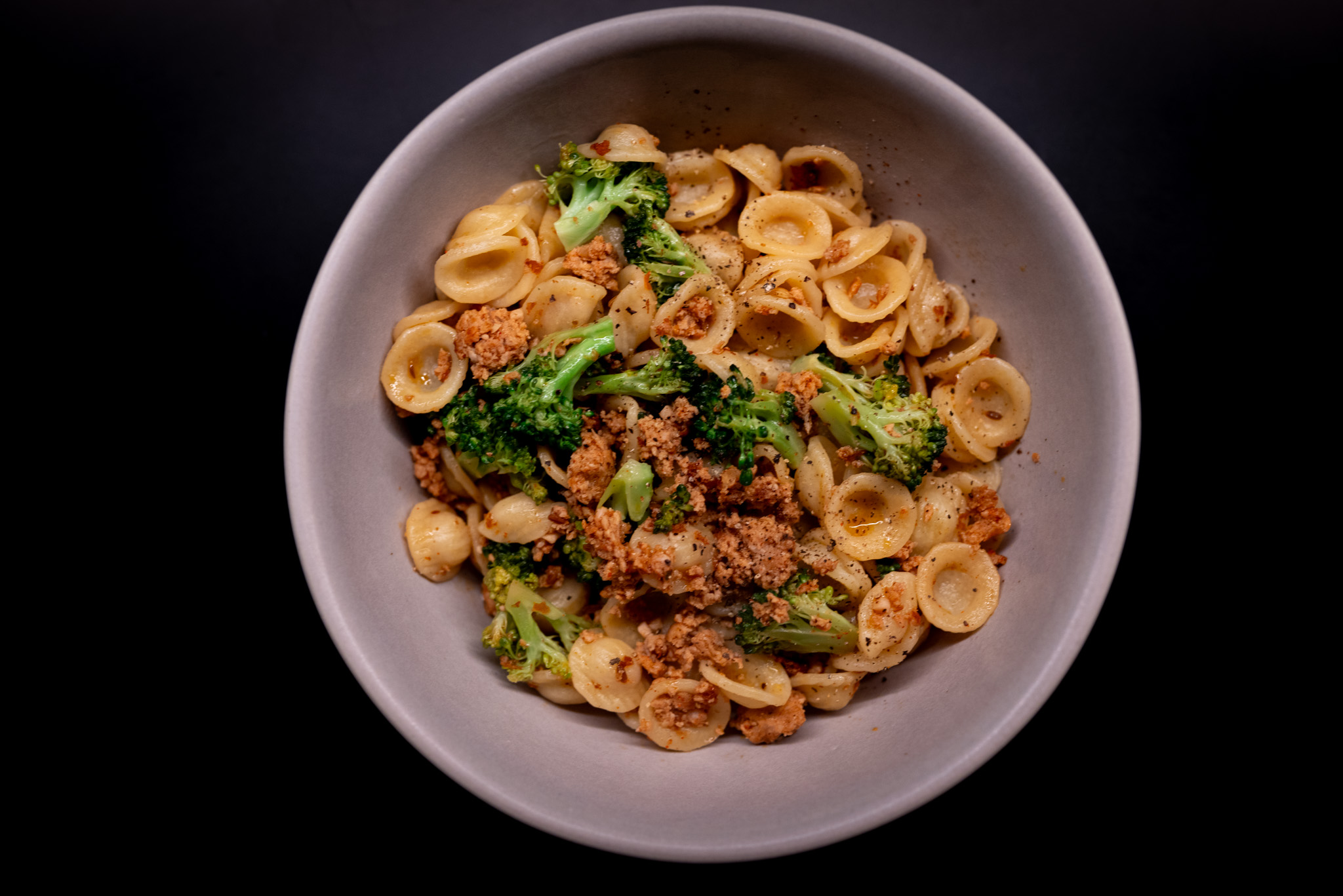 Orecchiette with sausage and broccoli