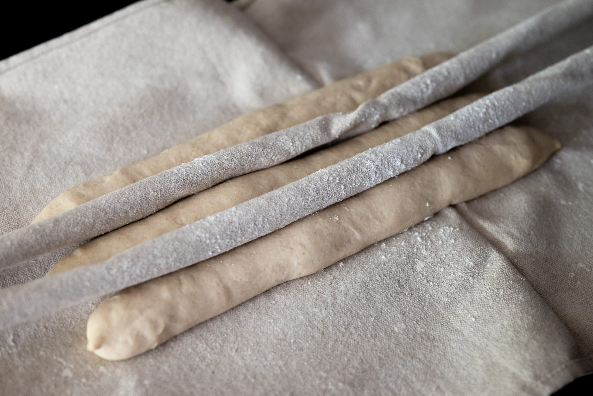 Baguettes after a rise